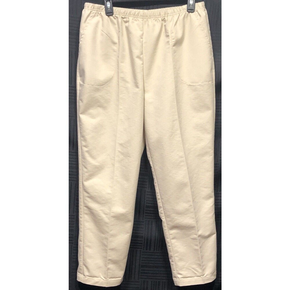 Blair Twill Pants Chino PL Tan 34"W HighRise Straight Leg Pockets Casual Capsule